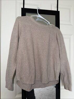 Pink Clover Taupe Crewneck Sweater